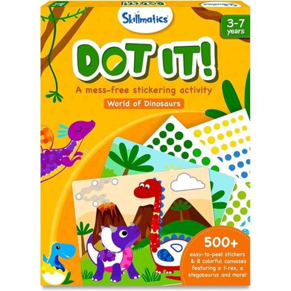 Art Activity - Dot It Dinosaurs, No Mess Sticker Art for Kids, Craft Kits, DIY - Picture 7 of 7